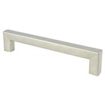 Square 128mm Brushed Nickel Pull